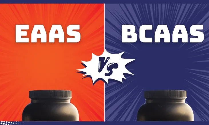EAA and BCAA supplements side by side