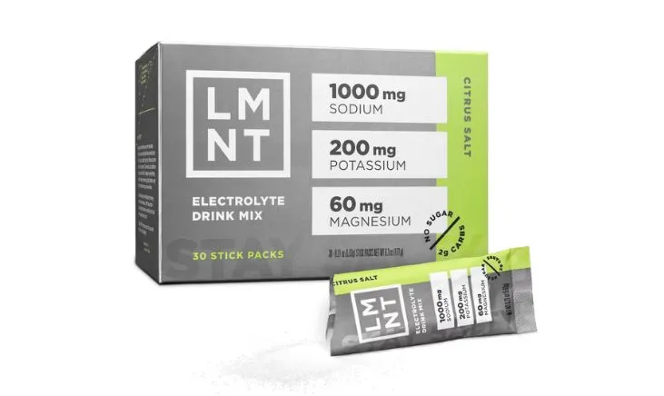 LMNT electrolyte powder is the best low sugar option