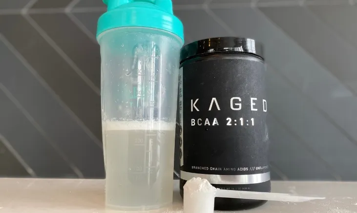 KAGED BCAA Bottle and product