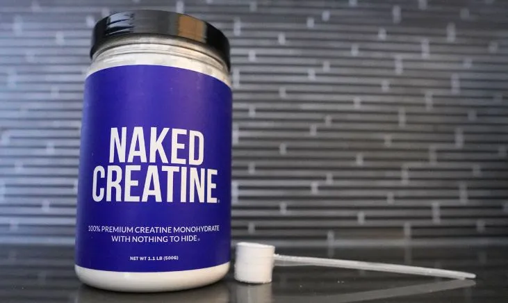 Naked Creatine Jar with a scoop