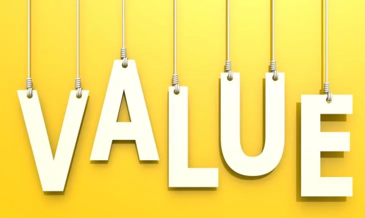 Value word hanging 