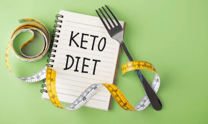Notepad with 'Keto Diet' written prominently